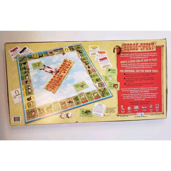 Horse-Opoly Equine Equestrian Themed Monopoly Board Game COMPLETE Excellent Cond - Picture 10 of 14